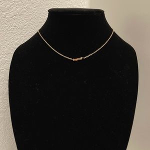 Rose quartz choker